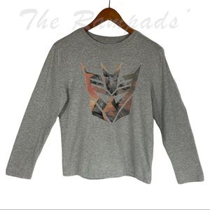 Gap Kids Gray Transformers Long-sleeve Shirt Size XXL (14-16)
